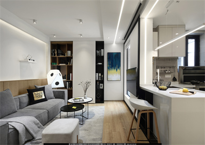 靜安老房爆改成時尚二居室